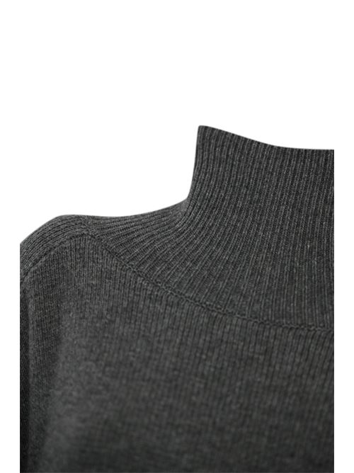 Maglia a collo alto in misto cashmere grigio Liviana Conti | L4WC54X92-0